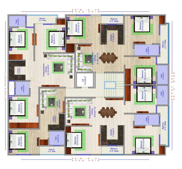  sarvshiv-apartments Cluster Plan