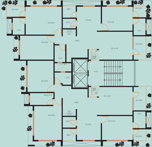  ananta-abode-and-ananta-space A Cluster Plan from 1st to 7th Floor