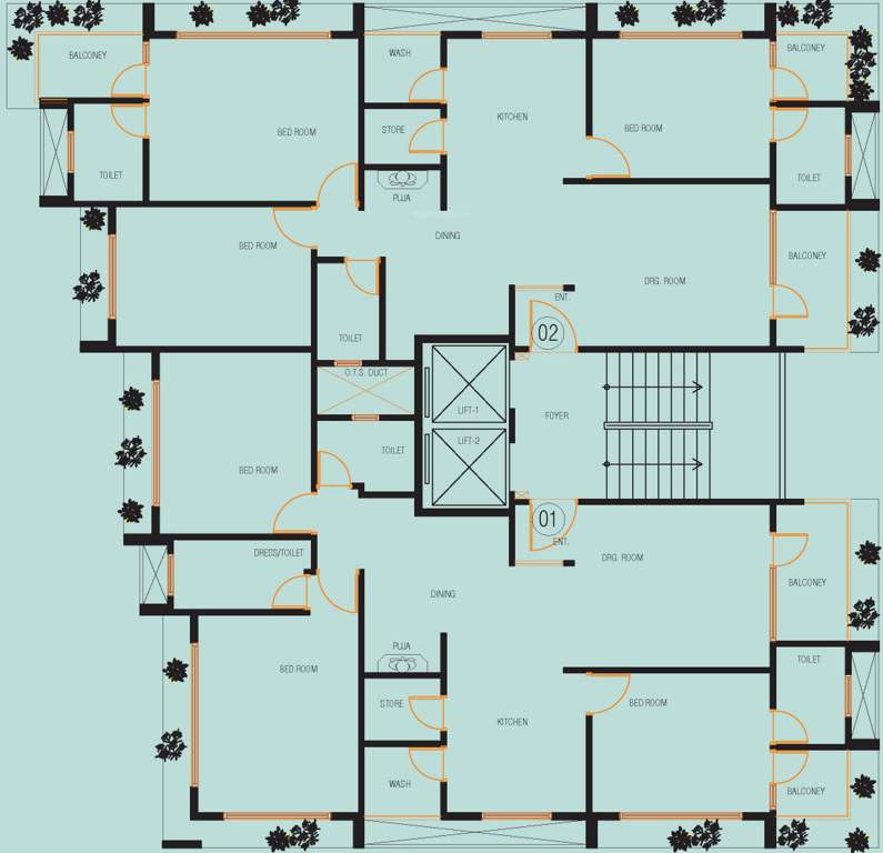  ananta abode and ananta space A Cluster Plan from 1st to 7th Floor