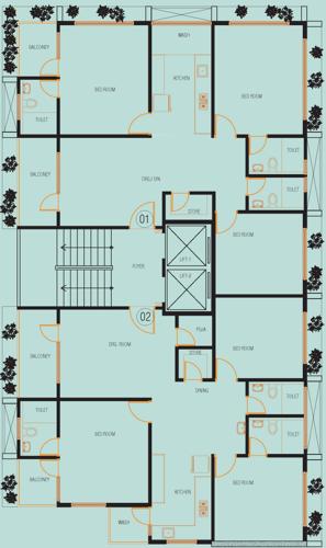  ananta-abode-and-ananta-space B Cluster Plan from 1st to 7th Floor
