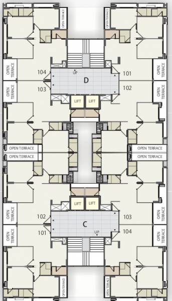  omkar-parisar Tower C+D Cluster Plan From 1st To 20th Floor