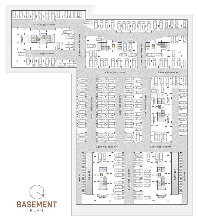  akshat paradise Tower A Cluster Plan