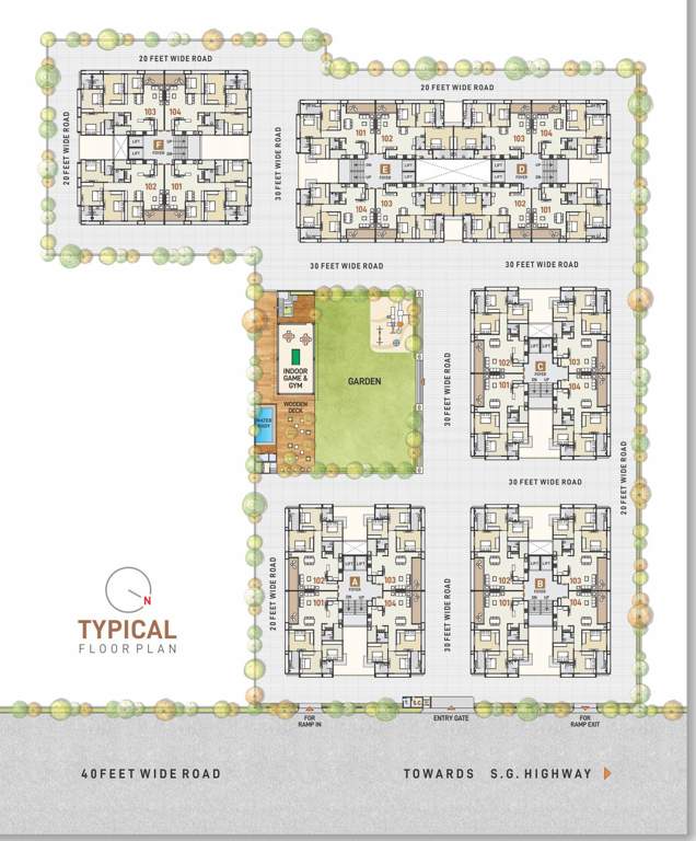  akshat paradise Tower A Cluster Plan