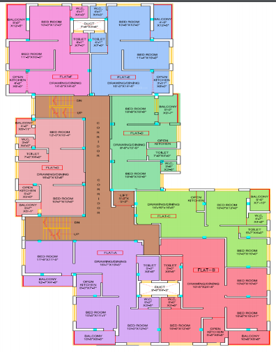 diksha apartment Cluster Plan