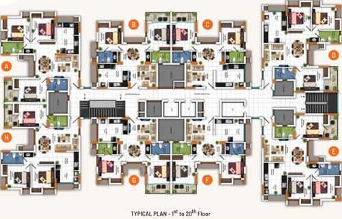 Cluster Plan from 1st to 20th Floor dd-sports-city-pavilion Cluster Plan from 1st to 20th Floor