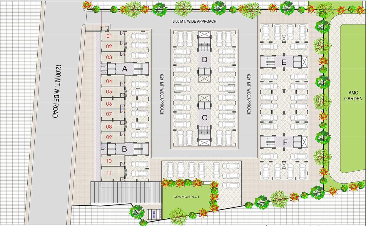  sarita residency 6 A, B, C, D, E, F Cluster Plan from 1st to 7th Floor
