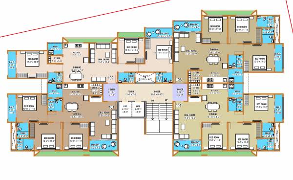  vinayak-heights Tower A Cluster Plan