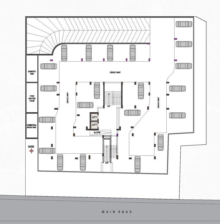  keshvam heights Keshvam Heights Cluster Plan for Basement Floor