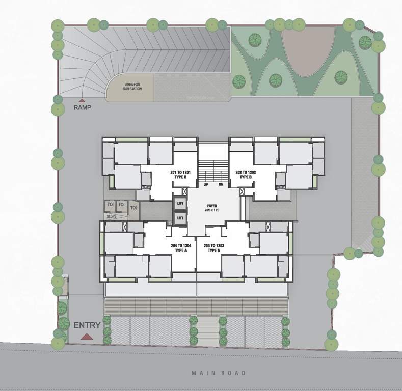  keshvam heights Keshvam Heights Cluster Plan For Typical Floor