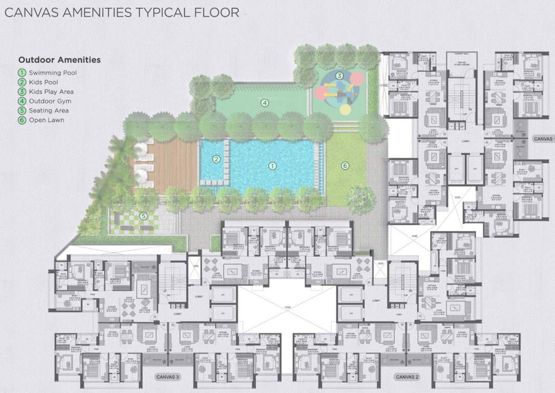  the canvas residences The Canvas Residences  canvas 1, Canvas 2, Canvas 3 Typical Cluster Plan