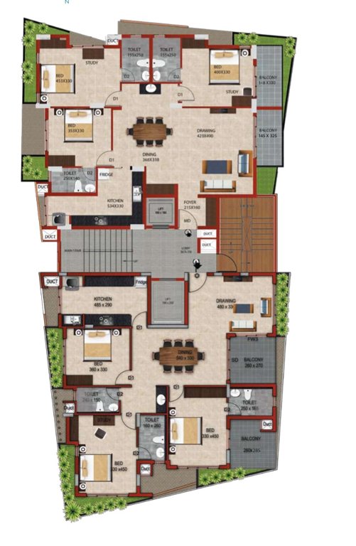  azalea Cluster Plan from 1st to 6th Floor