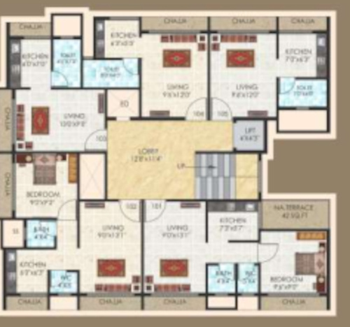  silver-oak Cluster Plan for 1st Floor