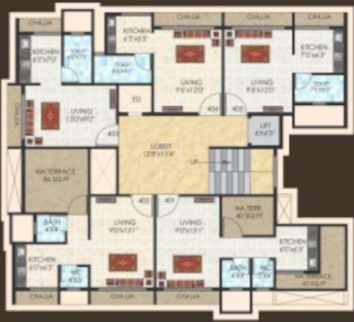  silver oak Cluster Plan for 4th Floor