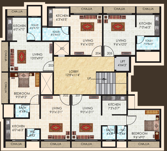  white-oak Cluster Plan for 2nd Floor