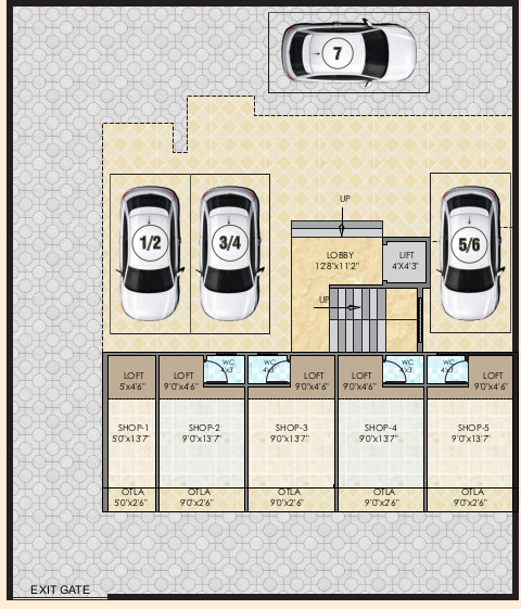  white-oak Cluster Plan for ground Floor