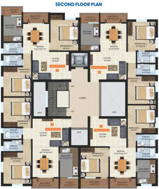  shrijith kanmani Typical 2nd Floor Plan Of  Shrijith Kanmani