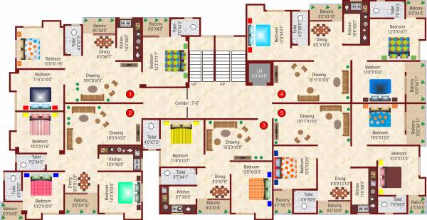 Typical Floor Plan Of Alpha Square from 3rd to 6th Floor alpha-square Typical Floor Plan Of Alpha Square from 3rd to 6th Floor