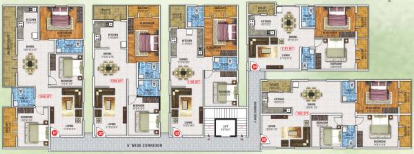  paradise-palms Paradise Palms Cluster Plan For Typical Floor