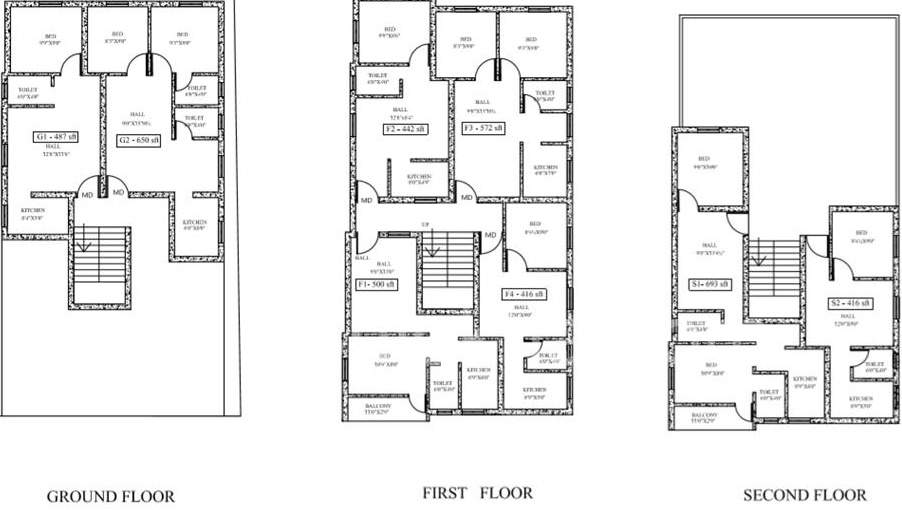  isha Typical Floor Plan Of Isha  from 1st to 2nd Floor