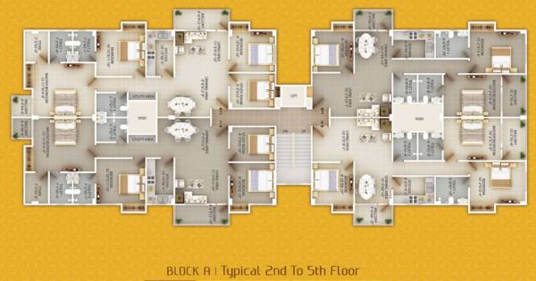  manshya-mansion Manshya Mansion A Cluster Plan from 2nd to 5th Floor