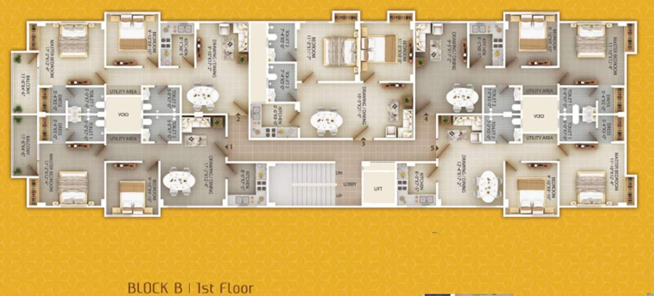  manshya mansion Manshya Mansion B Cluster Plan for 1st Floor