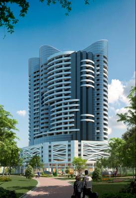 Elevation blue-waves-tower Elevation