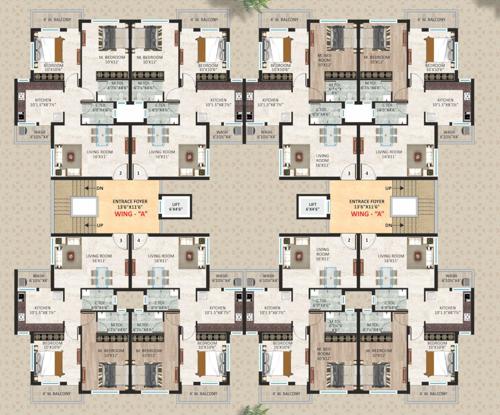 Madhukunj Residency Cluster Plan from 1st to 4th Floor madhukunj-residency Madhukunj Residency Cluster Plan from 1st to 4th Floor