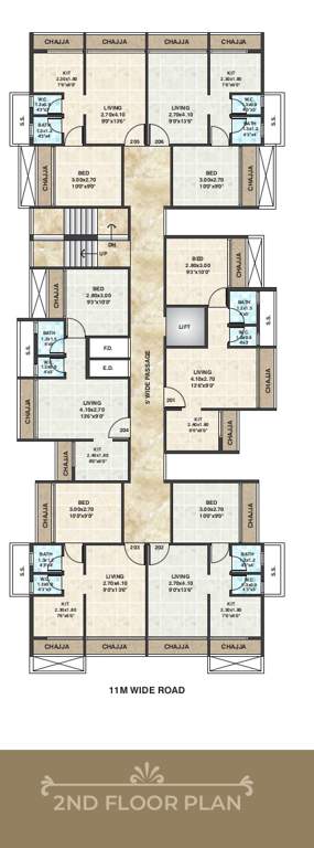  trimurti apartment Cluster Plan