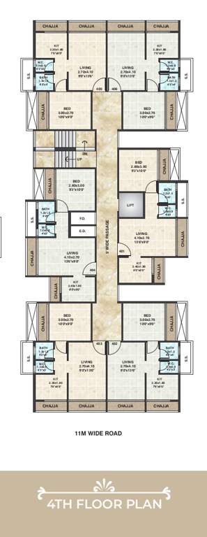  trimurti apartment Cluster Plan