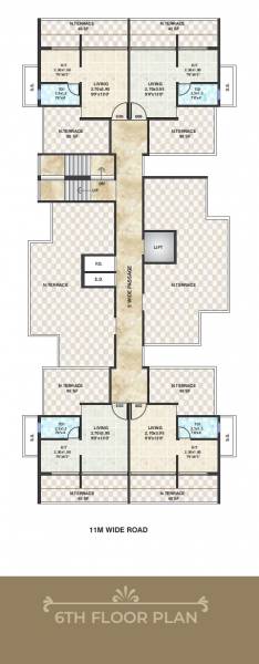  trimurti-apartment Cluster Plan
