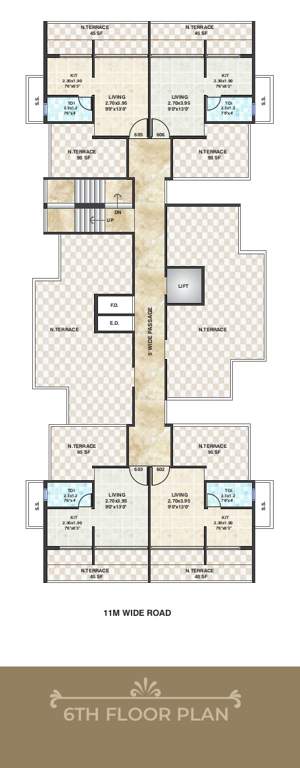  trimurti apartment Cluster Plan