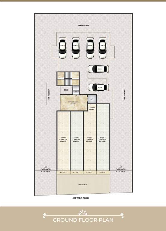  trimurti apartment Cluster Plan