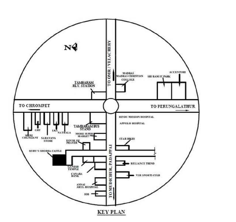  ruby shobha castle Location Plan