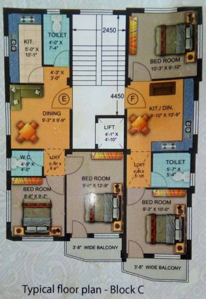  heema-apartment Block C Cluster Plan For Typical  Floor