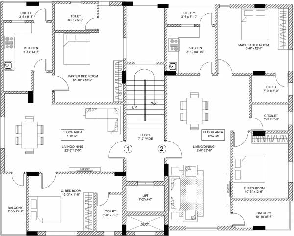  tarush-residency Cluster Plan From 1st To 4th Floor