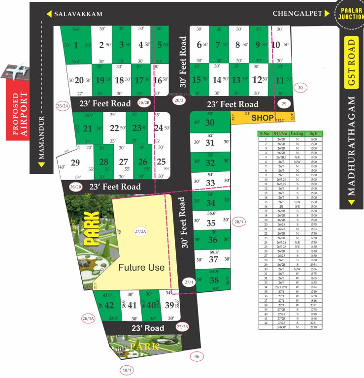  green city Layout Plan