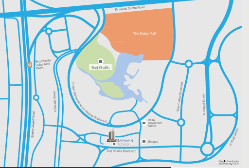 bahwan tower Location Plan