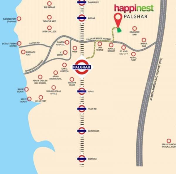  happinest-palghar-project-2-phase-1 Location Plan