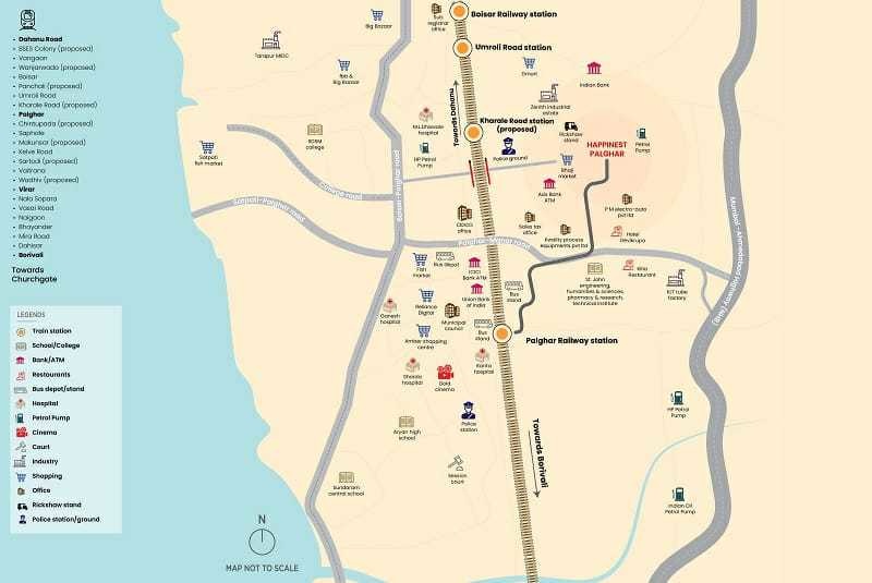  happinest palghar project 2 phase 1 Location Plan