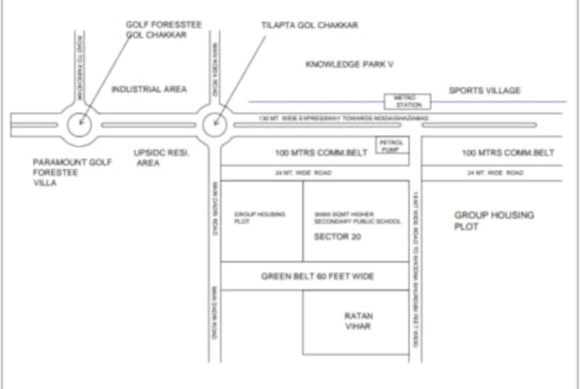 ratan vihar plots Location Plan