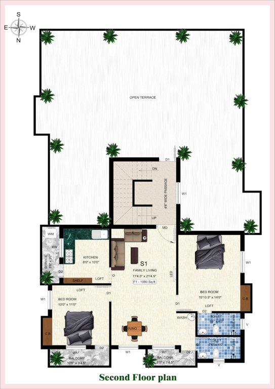  cauvery Cluster Plan for 2nd Floor