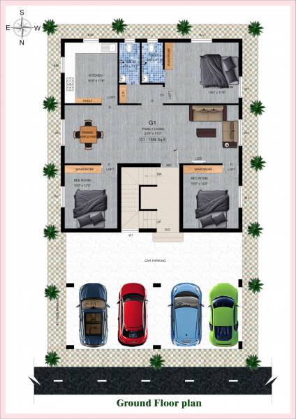  cauvery Cluster Plan for ground Floor