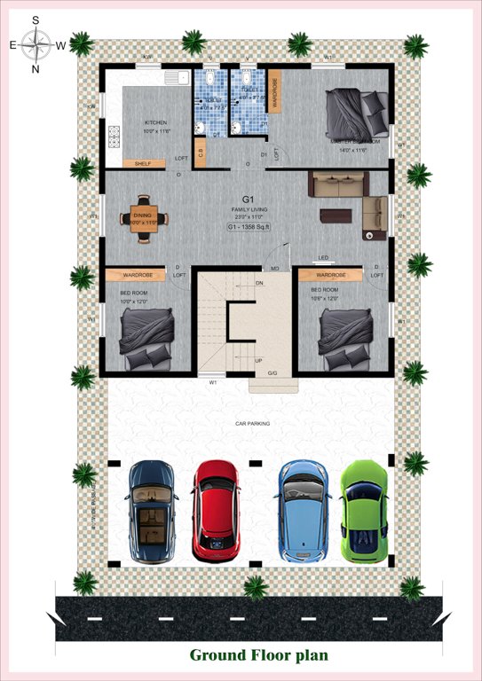  cauvery Cluster Plan for ground Floor