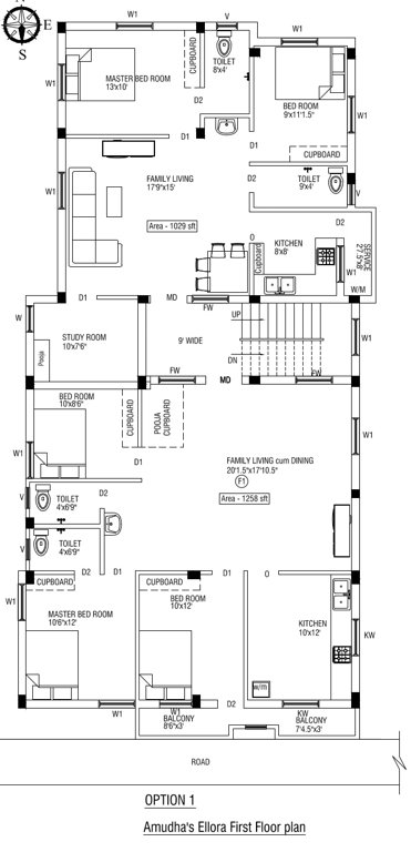  ellora  Cluster Plan for 1st Floor