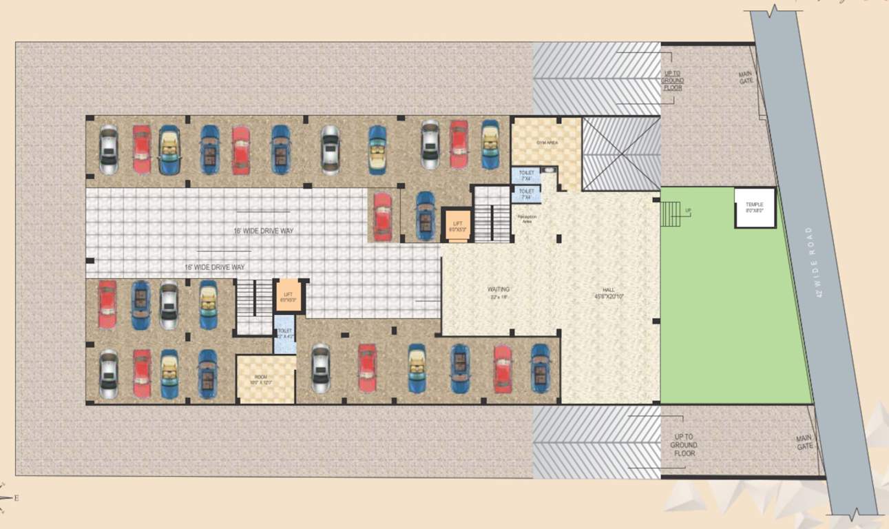  usha palace Usha Palace Cluster Plan for ground Floor