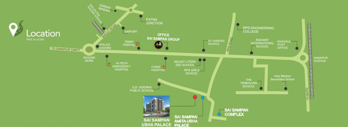  usha palace Location Plan