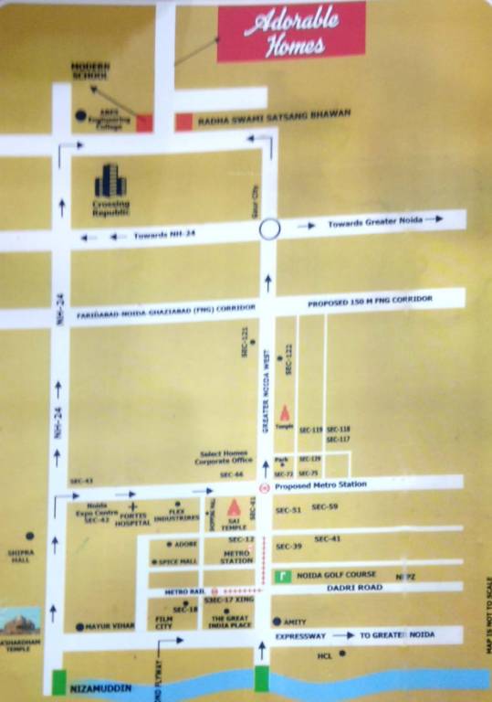adorable homes Location Plan