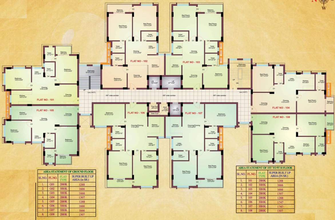  9 grand avenue 9 Grand Avenue Cluster Plan from ground to 9th Floor