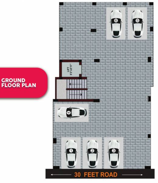  siddharth-enclave Ground Floor Plan