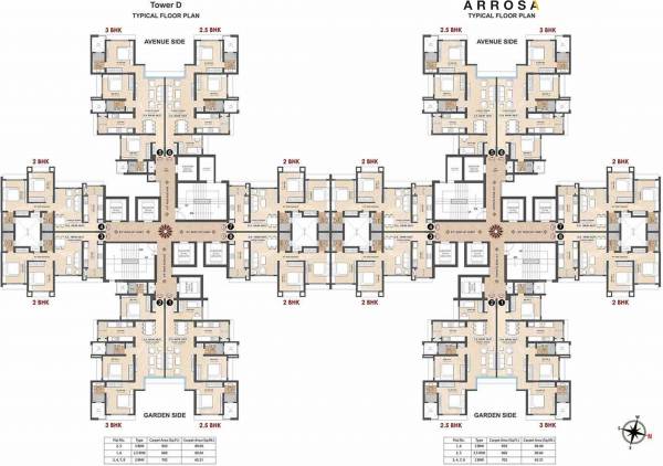  arrosa Tower A Cluster Plan from 1st to 37th Floor